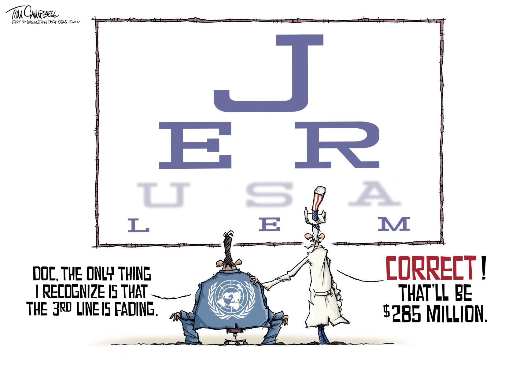 Tim Campbell cartoon